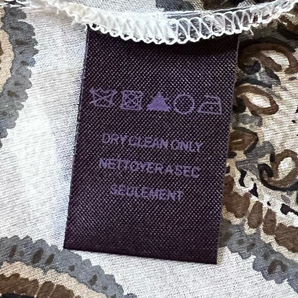 Hale Bob Boho Neutral Print Flowy Maxi with Beaded Neckline & Straps Medium - Picture 12 of 14